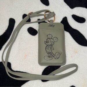 Disney Gray Mickey Mouse Phone Pouch